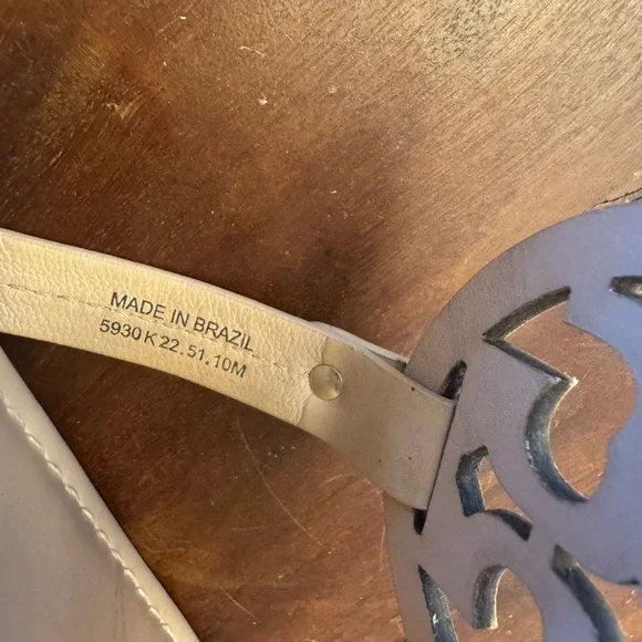 Tory Burch Light Tan Logo Sandals - Picture 4 of 4